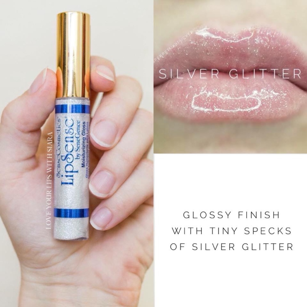 LipSense Lip Gloss in Silver Glitter